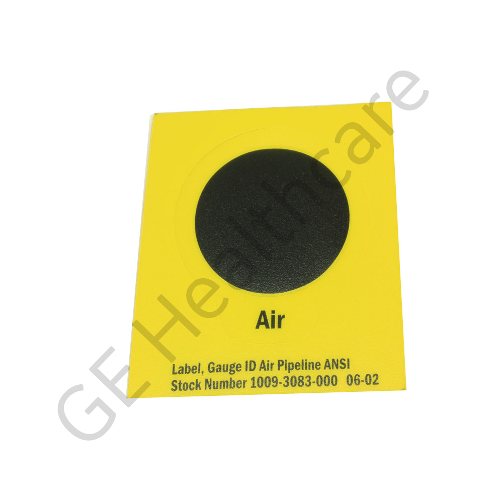 Label GA ID Yellow/Black Air Pline ANSI
