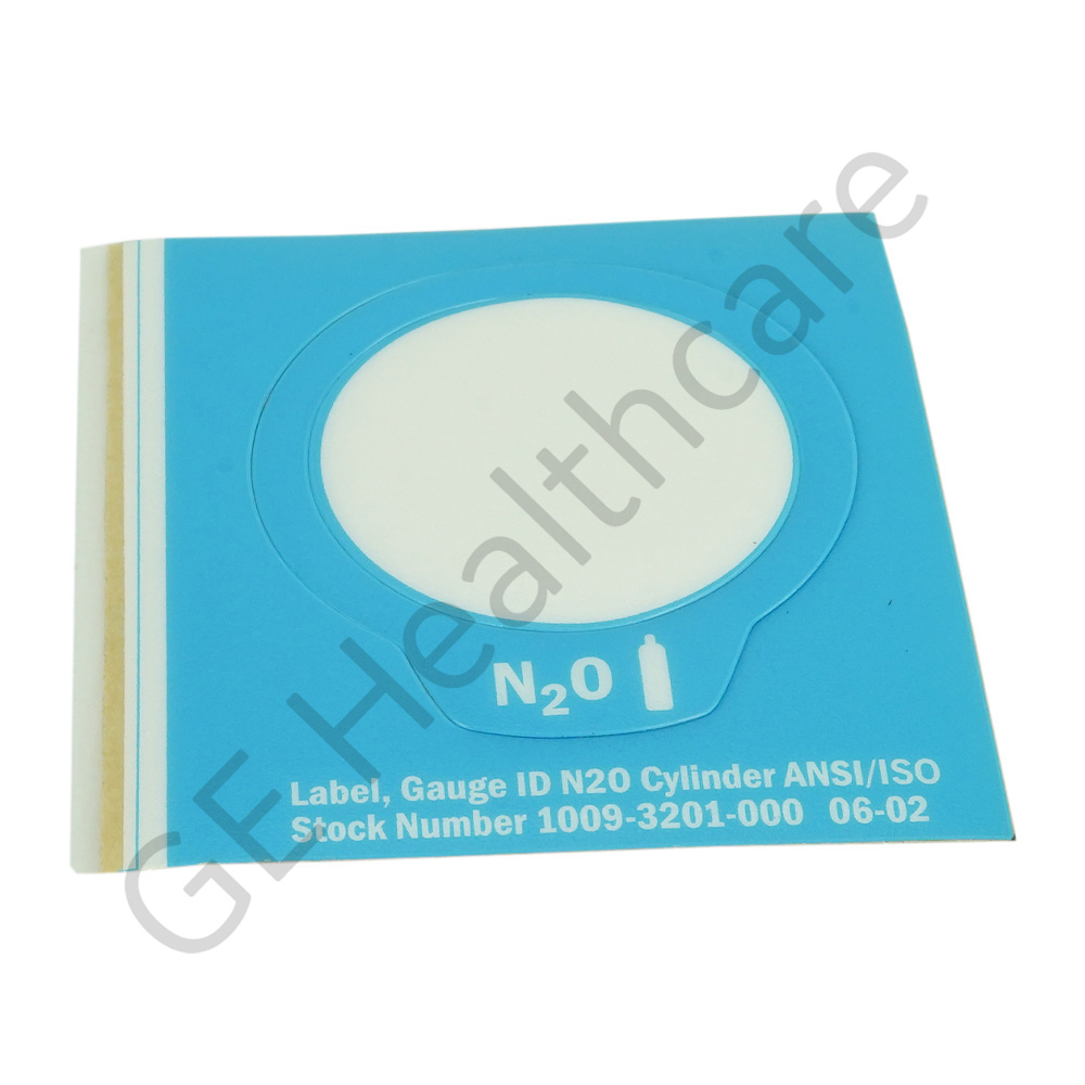Label Gauge ID Blue/White N2O Cylinder ANSI/ISO Label Gauge ID Blue/White N2O Cylinder ANSI/ISO