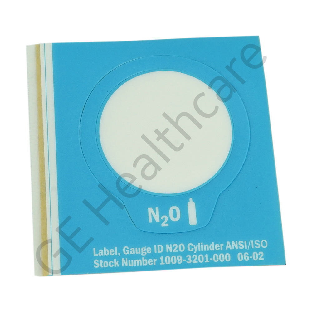 Label Gauge ID Blue/White N2O Cylinder ANSI/ISO