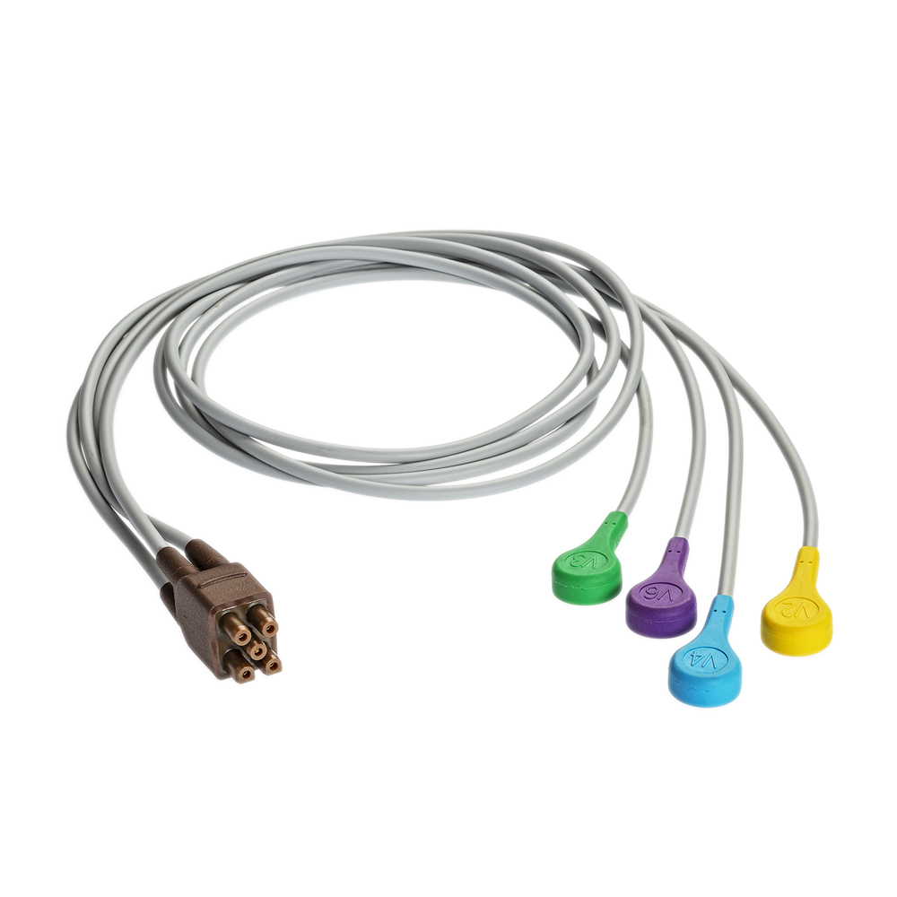 ECG Leadwire Set, 4-LEAD, Snap, AHA, 130cm/51in ECG Leadwire Set, 4-LEAD, Snap, AHA, 130cm/51in