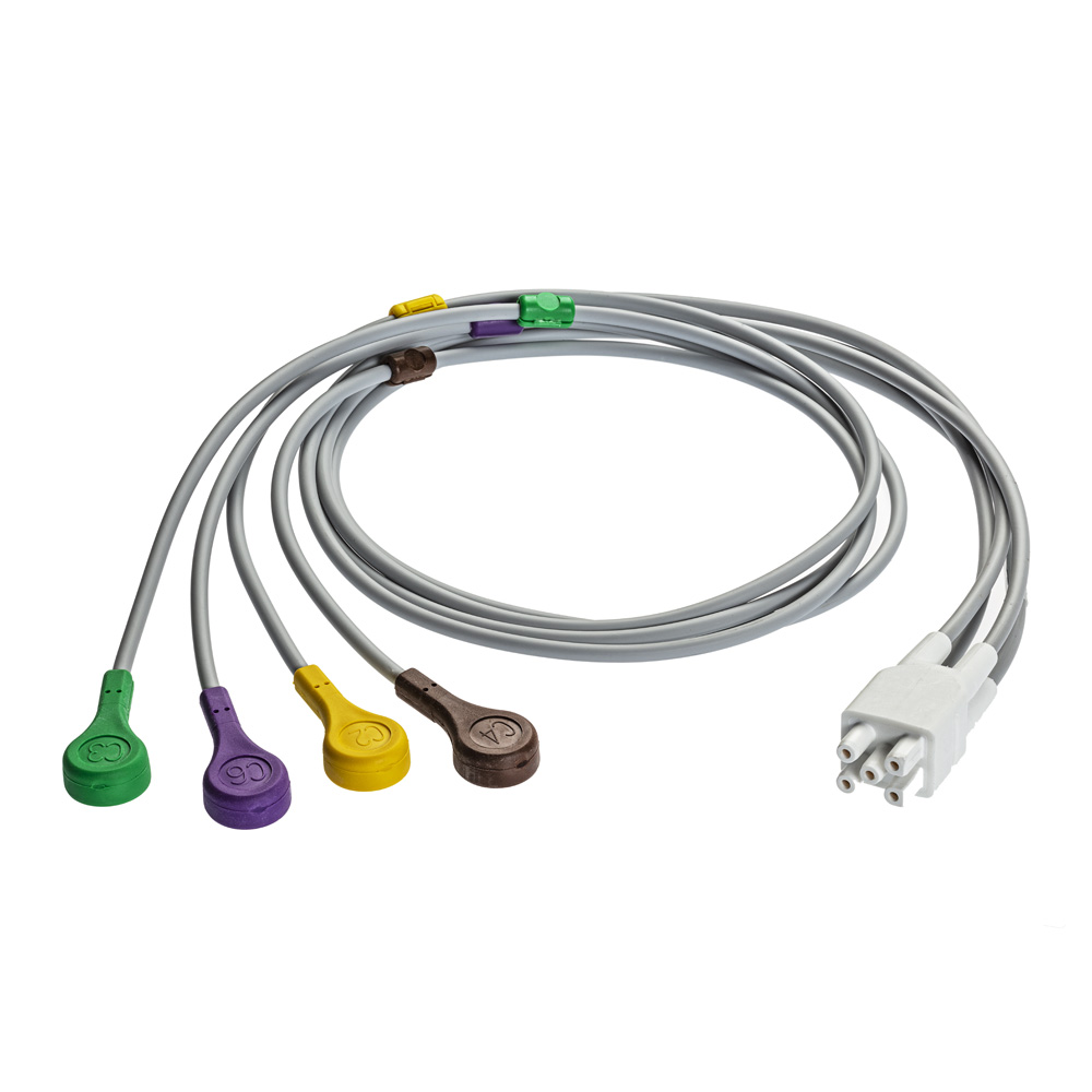 ECG Leadwire set, 4-lead, snap, IEC, 74 cm/29 in, 1/pack ECG Leadwire set, 4-lead, snap, IEC, 74 cm/29 in, 1/pack