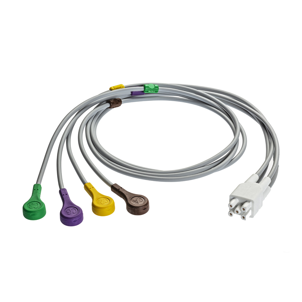 ECG Leadwire set, 4-lead, snap, IEC, 130 cm/51 in, 1/pack ECG Leadwire set, 4-lead, snap, IEC, 130 cm/51 in, 1/pack