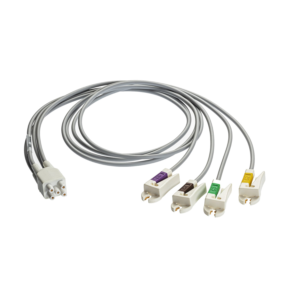 ECG Leadwire set, 4-lead, grabber, IEC, 130 cm/51 in, 1/pack