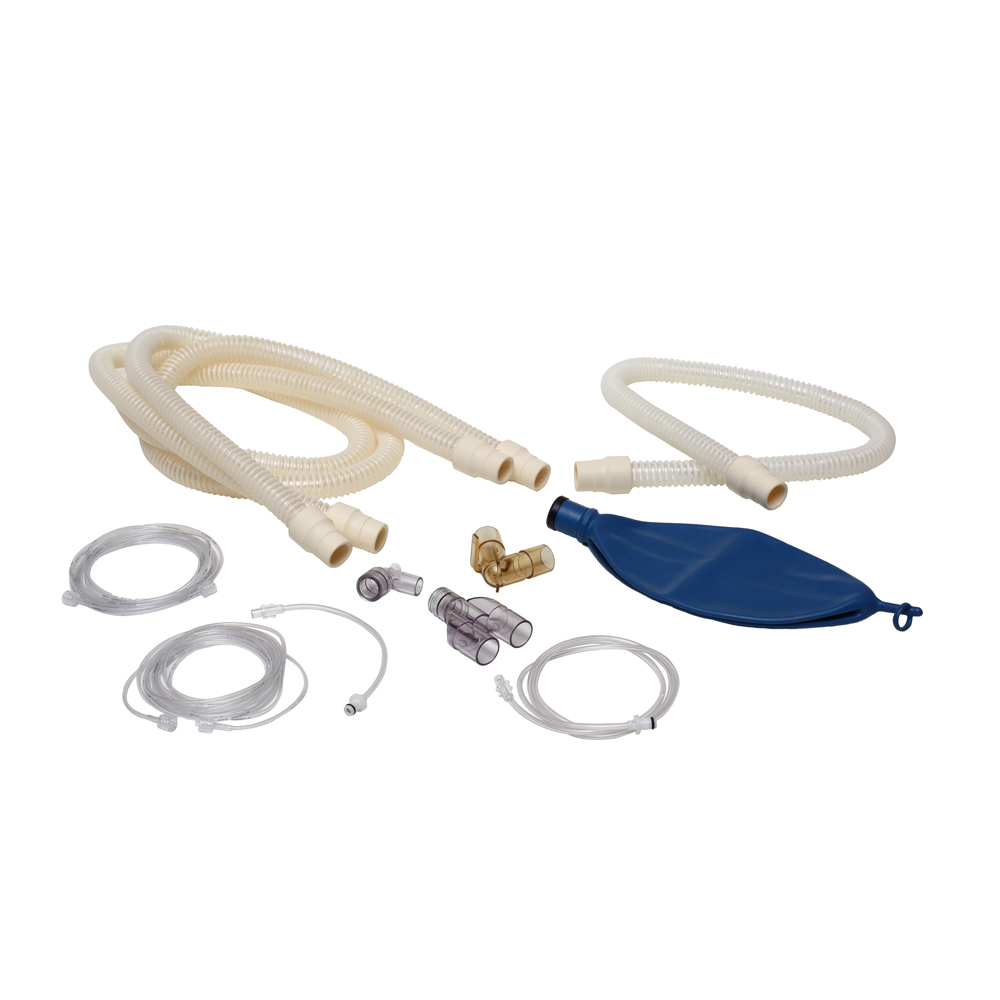 Patient Circuit Startup Kit, Adult, Dual Limb, Reusable, ABS 2L bag 1/pack Patient Circuit Startup Kit, Adult, Dual Limb, Reusable, ABS 2L bag 1/pack