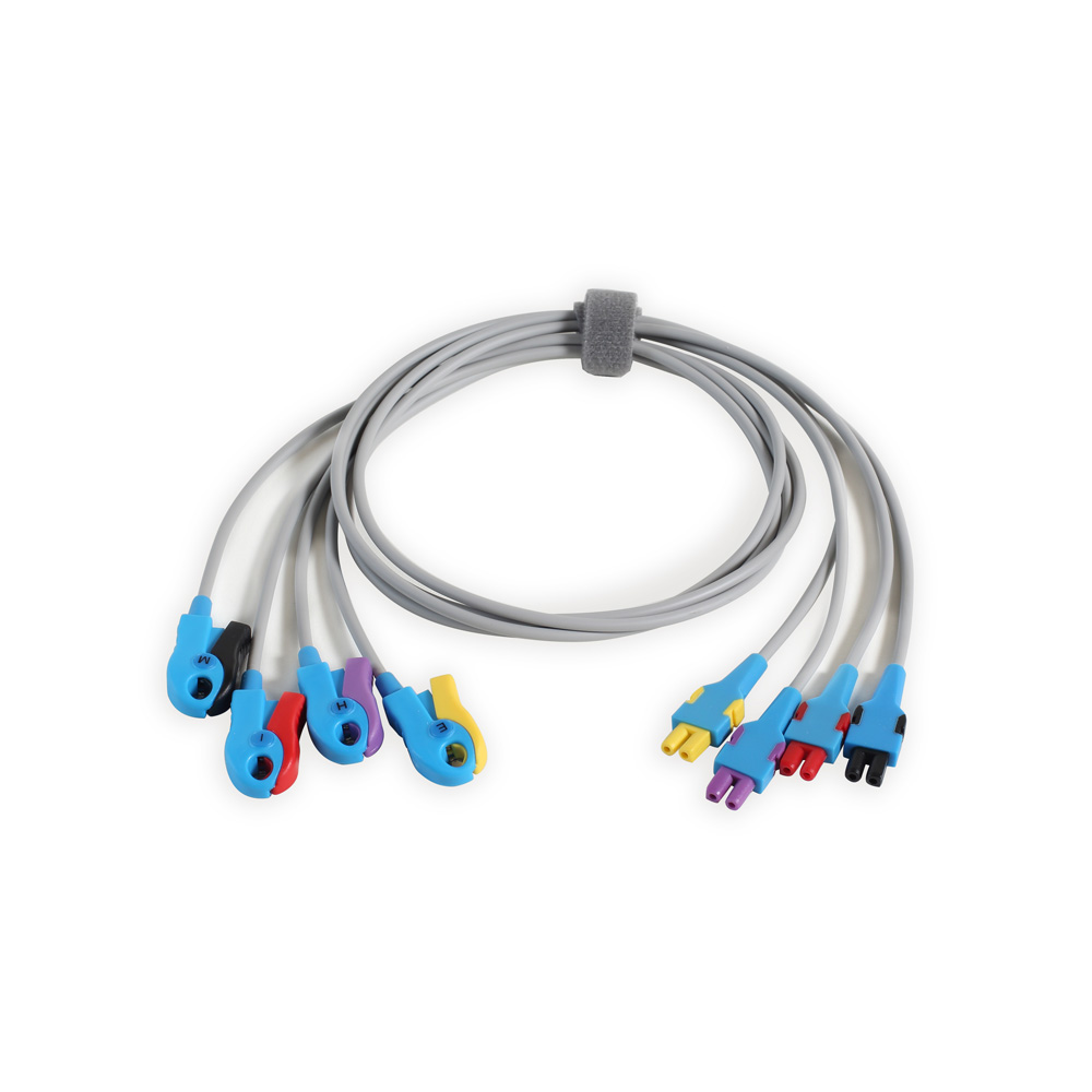 Leadwire Set, 4 Add-On, Grabber, IEC-HEIM, 1/pack
