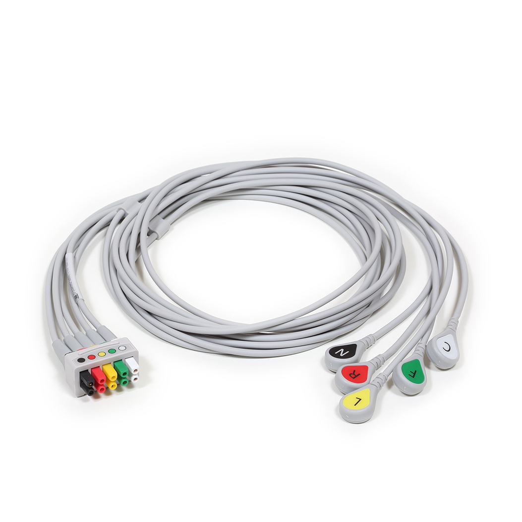 ECG Leadwire set, 5-lead, snap, IEC, 130 cm/ 51 in