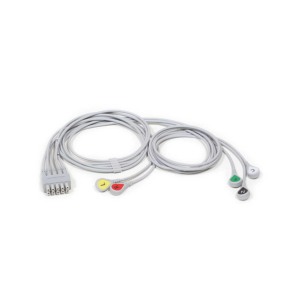 ECG Leadwire set, 5-lead, grouped, snap, IEC, mix 74 cm/ 29 in, 130 cm/ 51 in ECG Leadwire set, 5-lead, grouped, snap, IEC, mix 74 cm/ 29 in, 130 cm/ 51 in