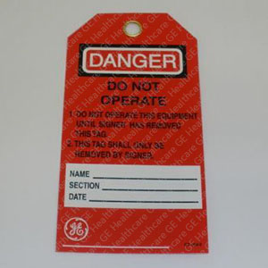 Lockout Tag Black & White on Red Package of 25 GLAVIN