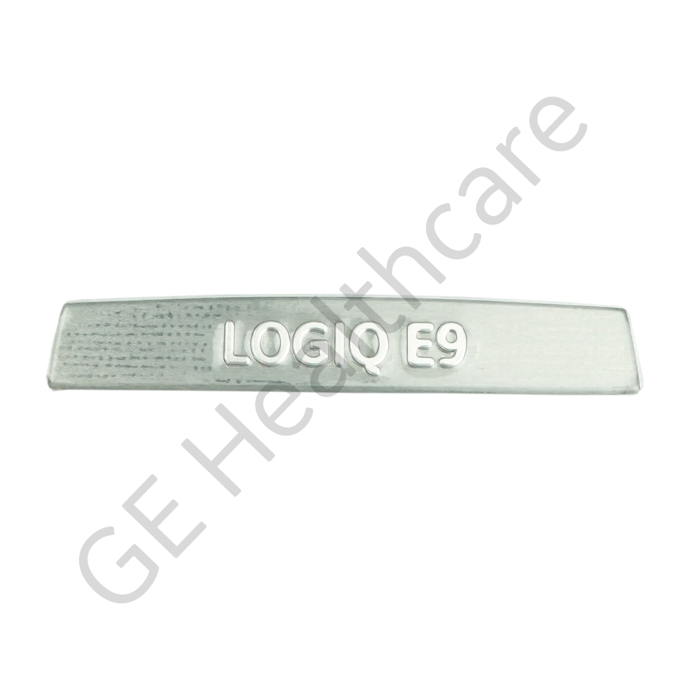 LOGIQ E9 Nameplate Upper Operator Panel Grey