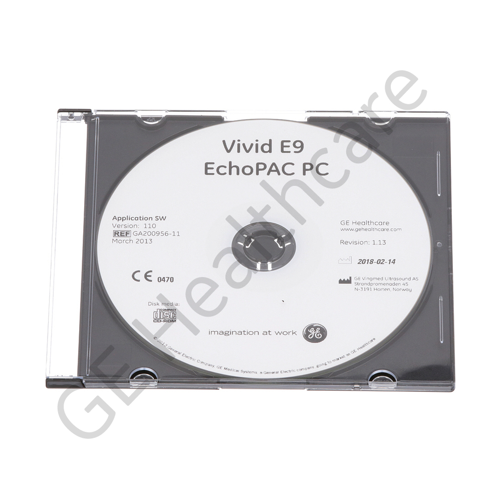 Vivid E9 and EchoPAC PC Application Software 110.1.13 Vivid E9 and EchoPAC PC Application Software 110.1.13